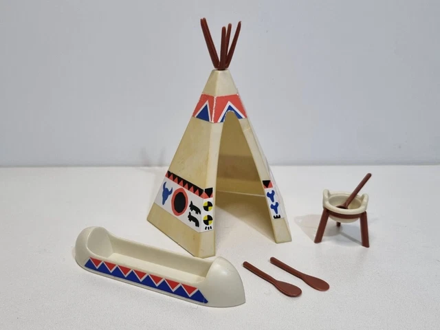 Lot playmobil: tipi indien vintage (de la boîte 3406 de 1976) | Rakuten