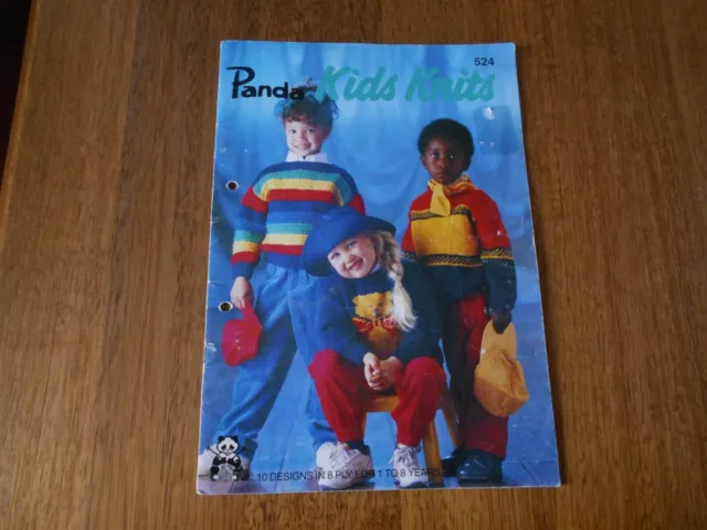 Panda Knitting Book No. 524 - Kid Knits In 8 Ply - Good Condition -