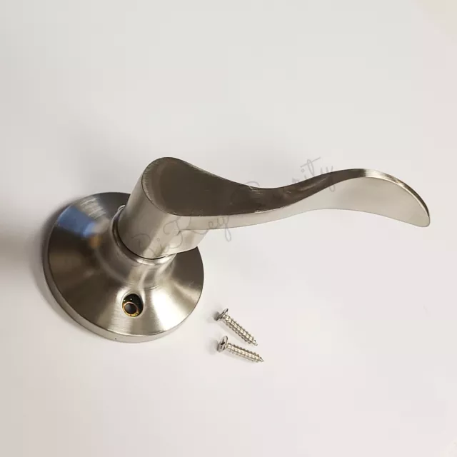 Lever Door Lock Cylinder Entry Privacy Passage Stationary SS/SN Wave Handle