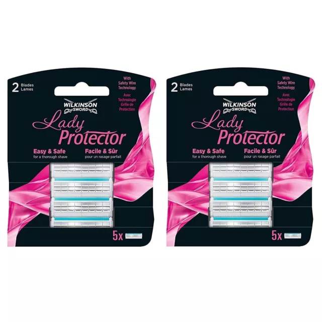 10 Recharges de Lames de Rasoir Wilkinson Sword "Lady Protector" Femme 2* NEUF