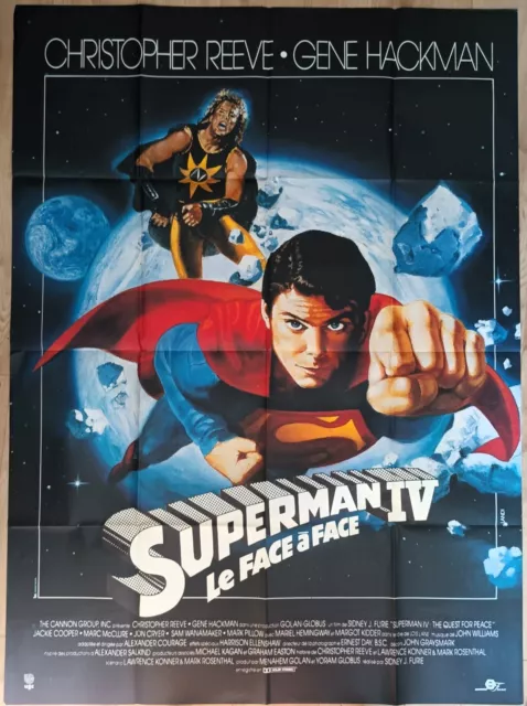 Plakat Kino Film Superman IV Le Seitig A Seitig Christopher Reeve 120 X 160 CM