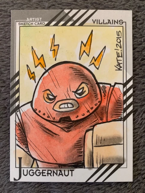 2015 Marvel Retro JUGGERNAUT Kate Carleton Sketch Card #18 Base Art Insert