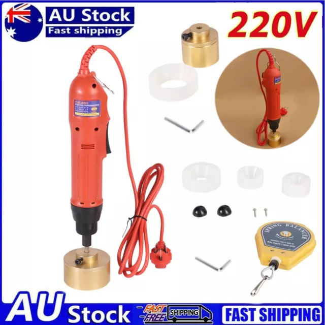 220V AU Manual Electric Screw Capper Plastic Bottle Capping Machine 10-50mm AU