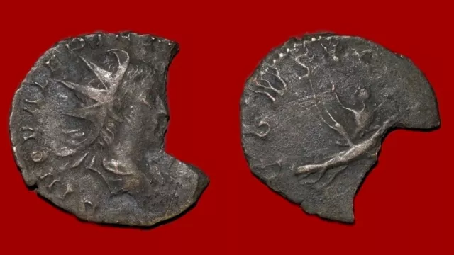 Roman Coin : Valérien II – Antoninien, Aigle, Cassé, TTB- [13AVLD1]