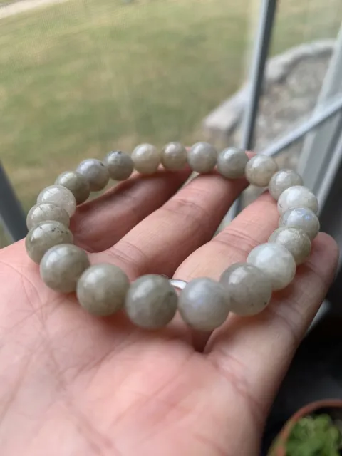 Natural Jade(Feicui) Beads bracelet, Bead: 0.4 Inch
