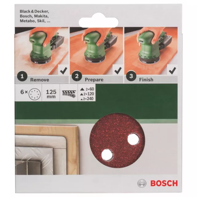 new BOSCH SANDING Sheets Mixed Random Orbit Sanders 2609256A28 3165140614443 ZTB