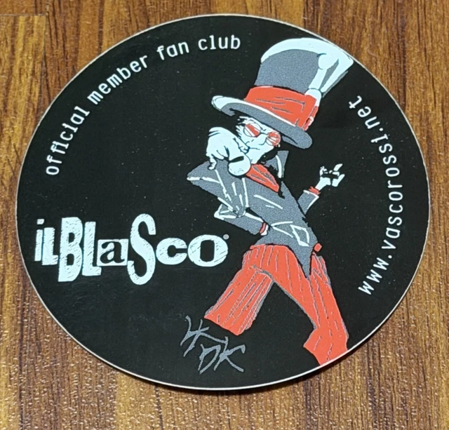 Adesivo Sticker Vasco Rossi Simbolo Blasco - Rosso Lucido, Medio 9,5x11,5 Cm