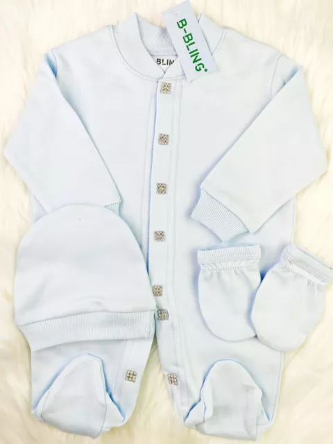 Romper set New born Baby Boy Girl Clothes Cap Mittens Set,  Sleepsuit