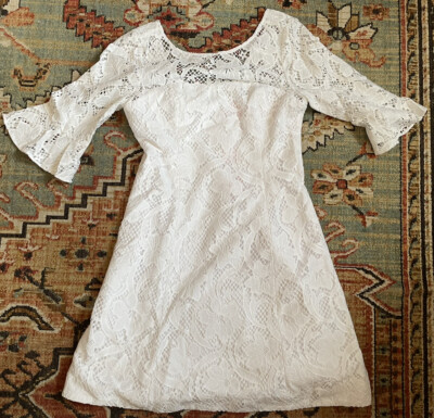 New $278 Lilly Pulitzer Allyson Lace Fit Flare Dress Resort White Size 8