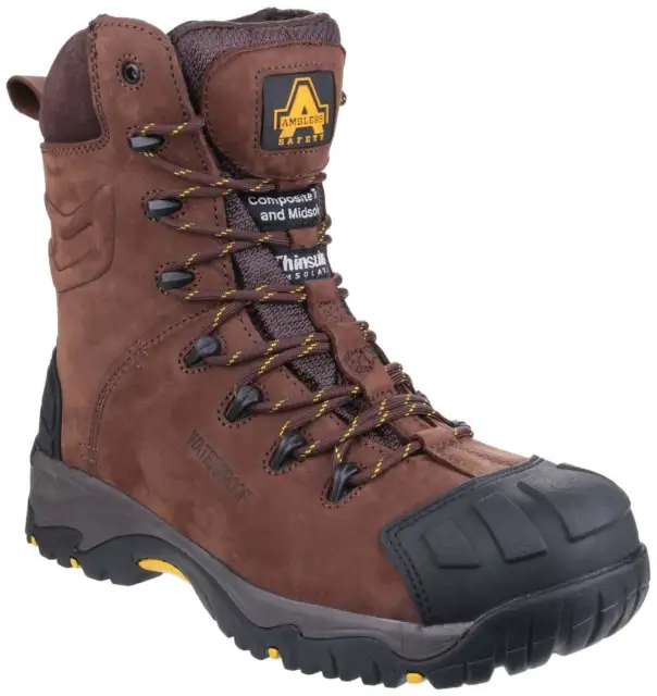 Amblers AS995 S3 Mens Waterproof Hi-Leg Thinsulate Composite Work Safety Boots
