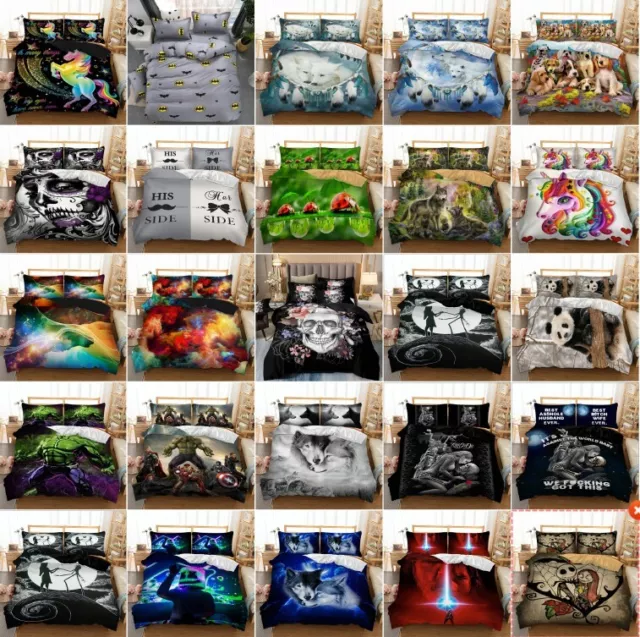 Printed Duvet Quilt Cover Bedding Set Quilt Cover Single Double King Pillowcases