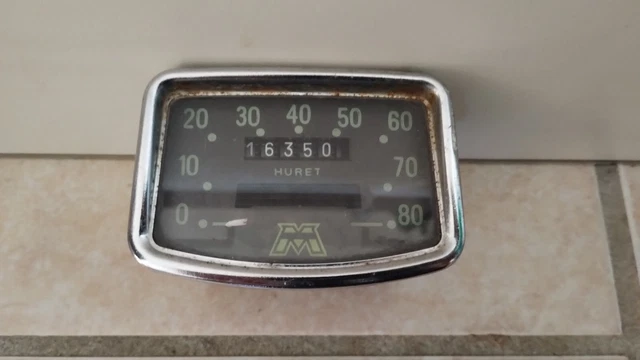 ANCIEN COMPTEUR KILOMETRIQUE vitesse huret mobylette cyclo entraineur