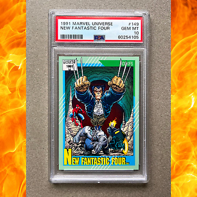 🔥 1991 Impel Marvel Universe #149 New Fantastic Four PSA 10 Gem Mint - POP 18