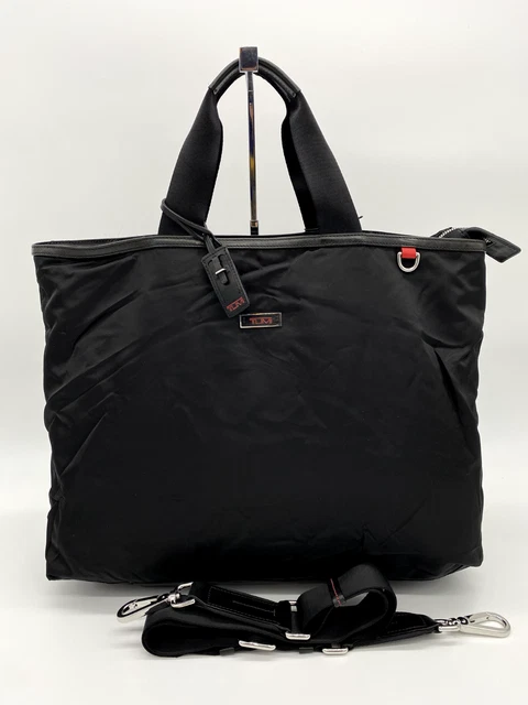 Tumi Ballistic Nylon w/ Leather Trim Zurich Large Tote 18" (Black 48773D)