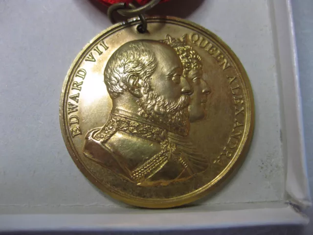 King Edward V11 Coronation Medal 1902 ( Hebden Bridge).