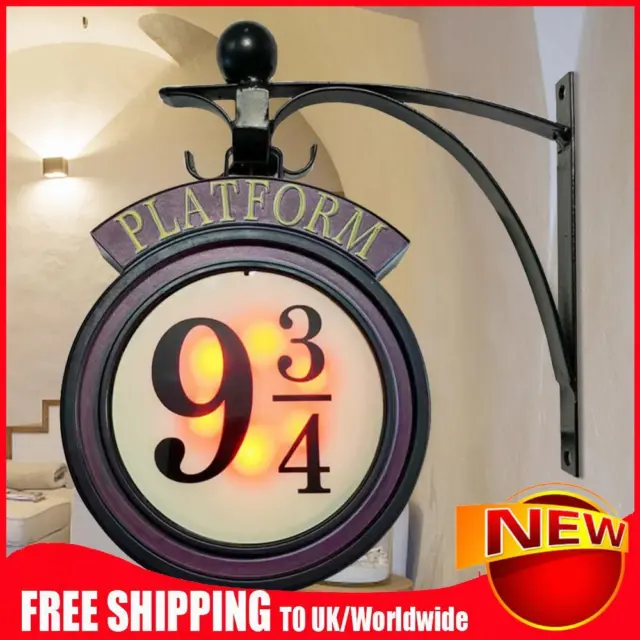 9 3/4 Corridor Lamp Discolouration Hanging Wall Sign Bracket Lights for Fan Gift