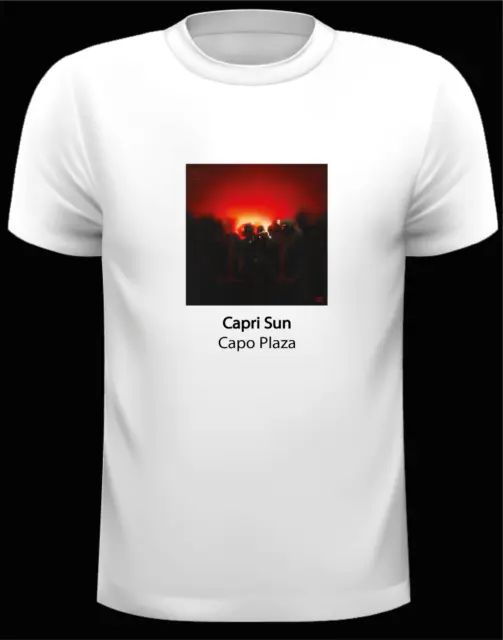 T-shirt maglia Capri Sun - Capo Plaza con frase e codice Spotify