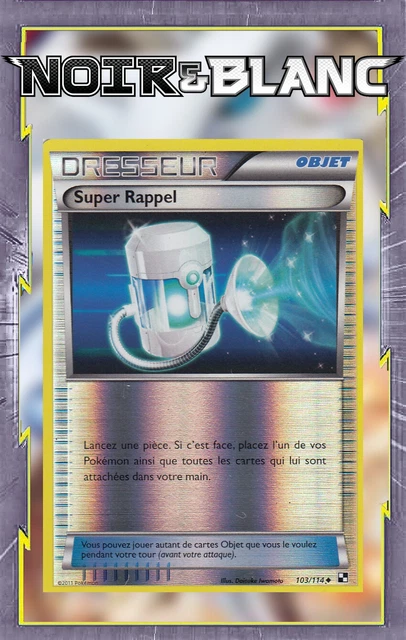 Super Reverse Reminder - NB01:Black & White - 103/114 - French Pokemon Card