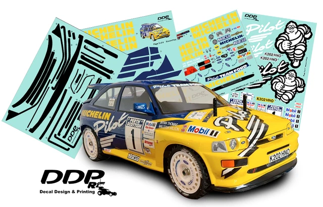 RC 1:10 MICHELIN Pilot decals Ford Escort Cosworth Tamiya L&L DDP