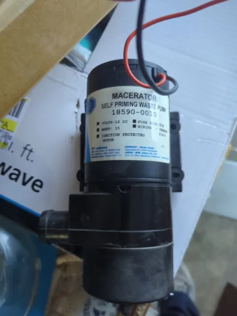 Jabsco Macerator Self-Priming Waste Pump Model 18590-0010 12V DC 15 Amps