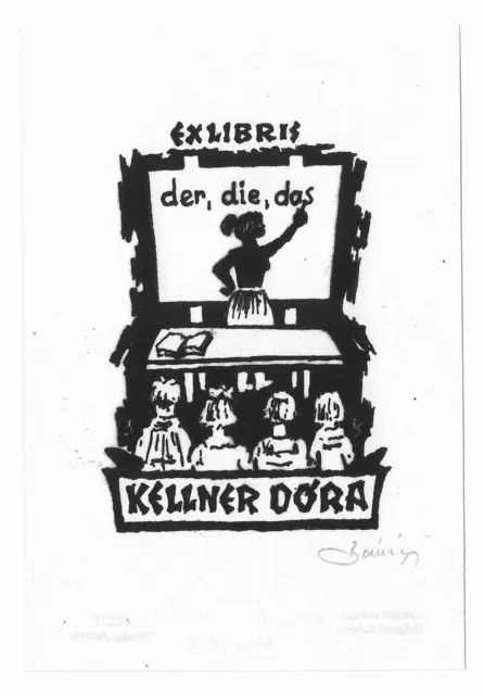 ANDRAS BANSAGI: Exlibris für Dora Kellner, Lehrerin