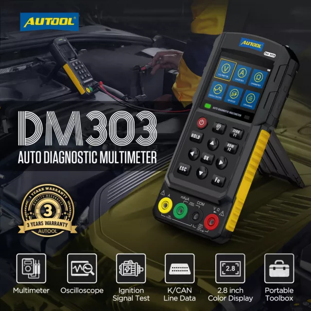 Auto Digital Multimeter Oszilloskop Stromprüfer Strommesser Voltmeter Messgerät 2