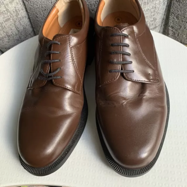 Mens Brown Leather Shoes By”BREVITT” Size 8uk