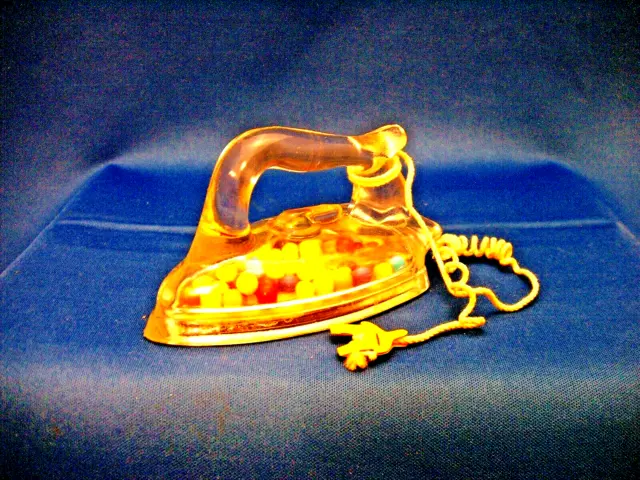 Vintage Glass Childs Electric Iron Candy Container Toy Circa 1946