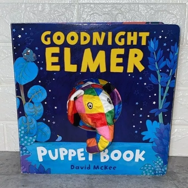 Goodnight Elmer Elephant Puppet Book David McKee