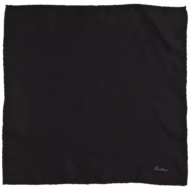 Corneliani Mens 100% Silk Black Pocket Square Handkerchief Regalo para él