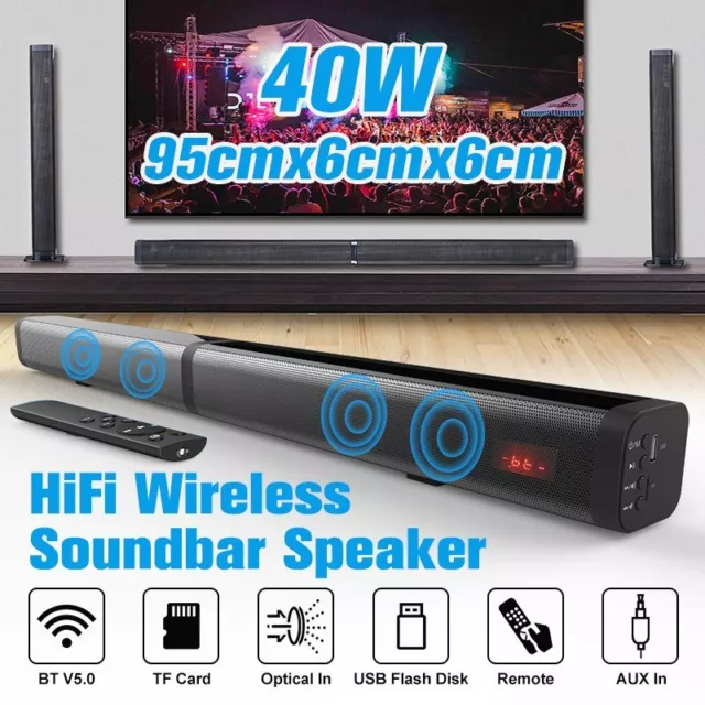 Bluetooth Sound Bar TV Split Soundbar Wired Wireless Home Theater Surround Sound 3