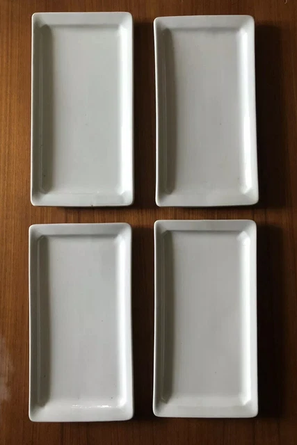 4 Ancien Plateaux Porcelaine Blanche De Mehun Charles Pillivuyt