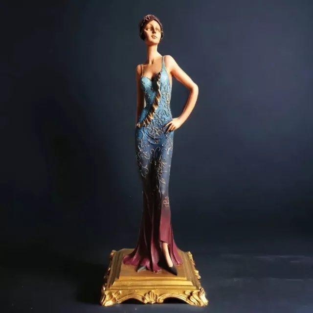 18 inches 45 cm Vintage Lady Sculpture Art Nouveau Victorian Decor Art Objects