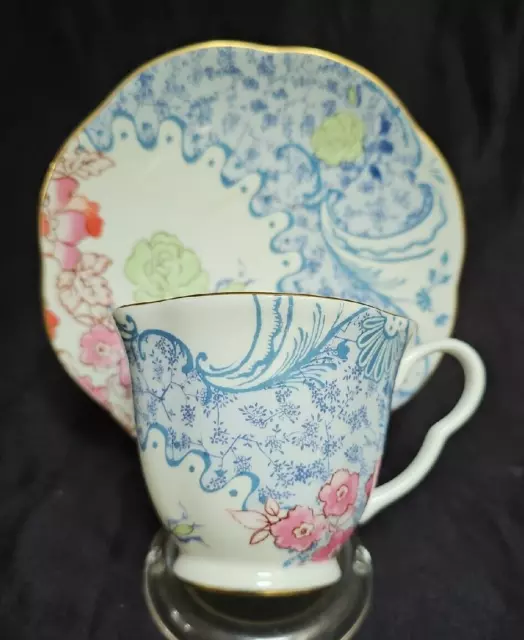 Wedgwood BUTTERFLY BLOOM Cup & Saucer Set SPRING BLOSSOM Bone China England EUC