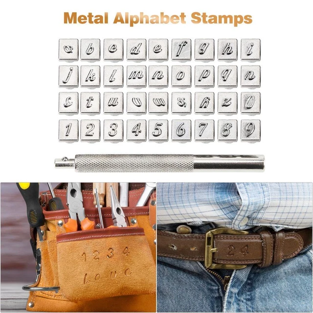 3mm 6mm 36pcs Steel Alphabet Number Stamp Punch Sets for Leather Wood Craft Tool