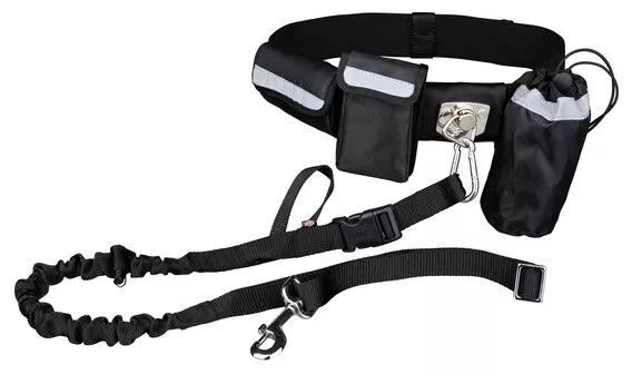 Trixie Jogging Waist Belt Lead with Leash Dog Puppy Walking Running Cycling