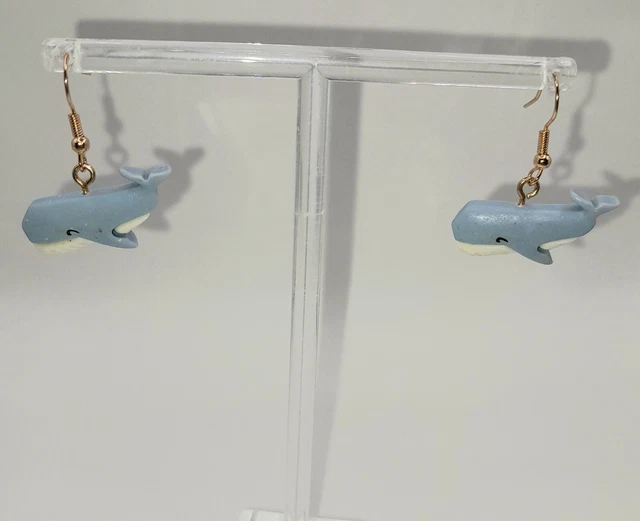 Boucles D'oreilles Pendantes Fleurs Bleues - Neuf Sans Emballage - Fermoir Clous