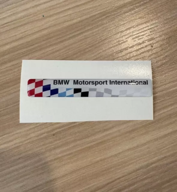 BMW Motorsport gewölbte Aufkleber Abzeichen Aufkleber 3D Gel Autoaufkleber weiß 80x12mm