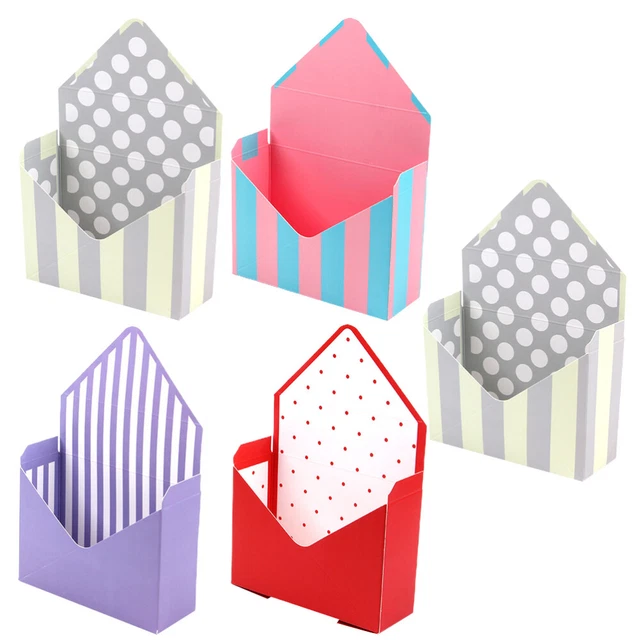 1 juego de 5 cajas de embalaje de flores de regalo sobre plegable cajas de flores decoraciones de tienda
