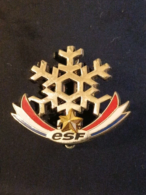 Pin's Badge Broche ESF Ecole du Ski Français Flocon 3