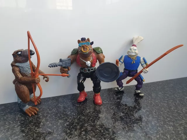 Vintage Figure lot TMNT Ninja Turtles Leonardo Raphael Donatello Michelangelo 80