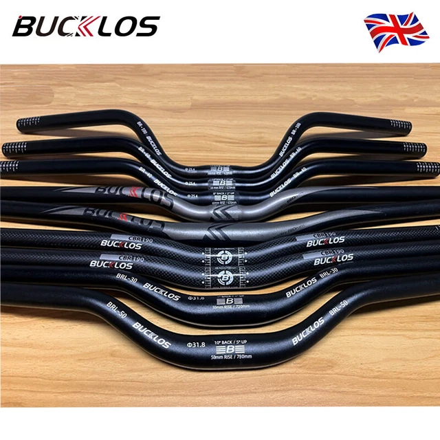BUCKLOS Handlebar 25.4/31.8mm Aluminum/Carbon Fiber Mountain Bike Bars 620-780mm