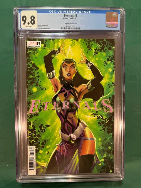 ETERNALS # 1 CGC 9.8 (Marvel 2021) - J. Scott Campbell variant Sersi cover Nice