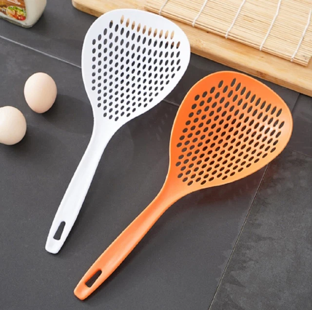 Scoop Colander Kitchen Strainer Scoop Food Drain Shovel Strainer Spoon + Handle