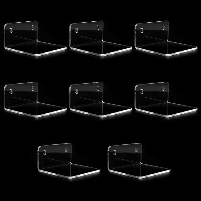 Acrylic Small Shelf Mini Floating Wall Shelf Wall Mounted Storage Shelf For Pic 2