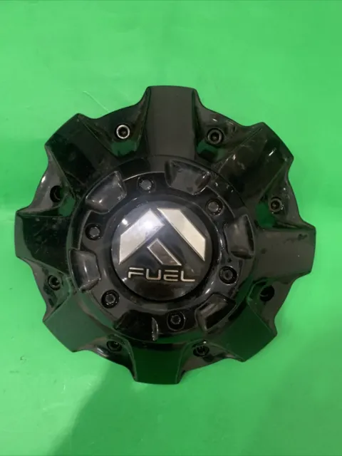 Fuel Gloss Black w/ Chrome Logo & Black Cosmetic Screws Wheel Center Cap Hub Cap