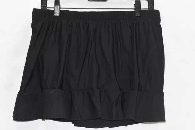 Aqua Green Women's 16W | 18W Plus Size Ruffle Pull On Swim Skirt, Black, $27,NwT