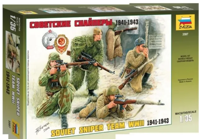 Zvezda - Squadra di cecchini sovietici WWII 1/35 Soviet Sniper Team