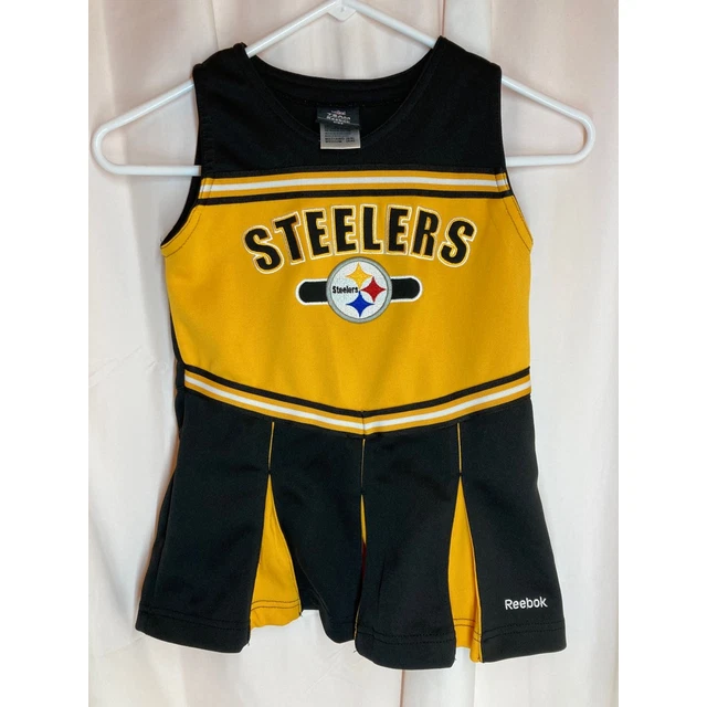 Pittsburgh Steelers Reebok Girls Cheerleading Outfit Black Yellow Football NFL M