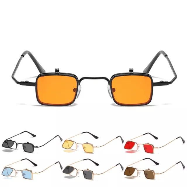 Fashion Small Square Flip-up Sunglasses Trendy Retro Vintage Style Glasses UV400